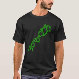 Camiseta Marrocos Mapa Sinalizador Maroc Maroc Bandeira Pre
