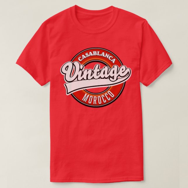 Camiseta Marrocos vintage Casablanca (Frente do Design)