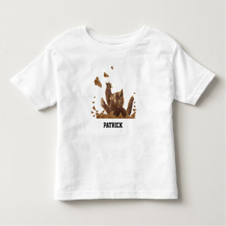 Camiseta Marrom Cat e Borboletas Noturnas Personalizadas
