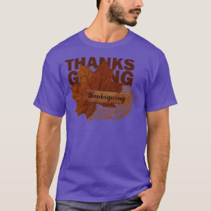 Camiseta marrom de ação de graças