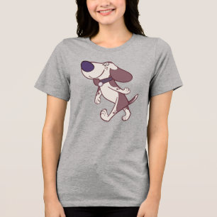Camiseta Marrom Divertido E Cachorro De Cartoon De Creme An