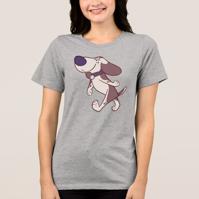 Camiseta Marrom Divertido E Cachorro De Cartoon De Creme An (Frente)