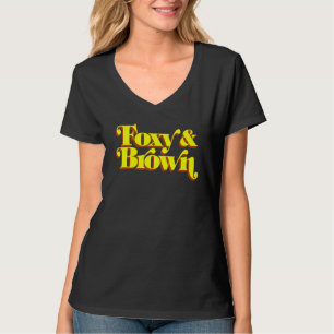 Camiseta Marrom E Foxy Retro Vintage Estilo Açúcar Mascavo 
