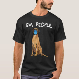 Camiseta Marrom Grande Dane Ow Cachorro Pessoas Vestindo má