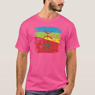 Camiseta Marroquinos Metade Amazigh Sinalizador Orgulhoso M