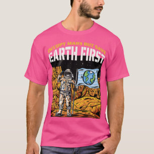 Camiseta Mars Earth Comic Astronauta Astral Design Cosmic