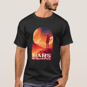 Camiseta Mars National Park Vintage Sci-Fi Poster Space Ast