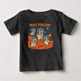 Camiseta Mars Penguins, uma série de espaços em animais eng