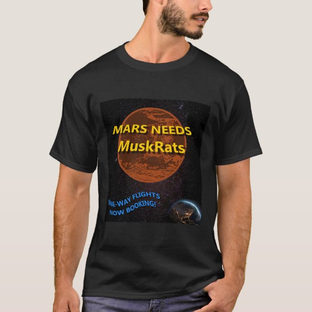 Camiseta Mars precisa de um adesivo de rato (Frente)