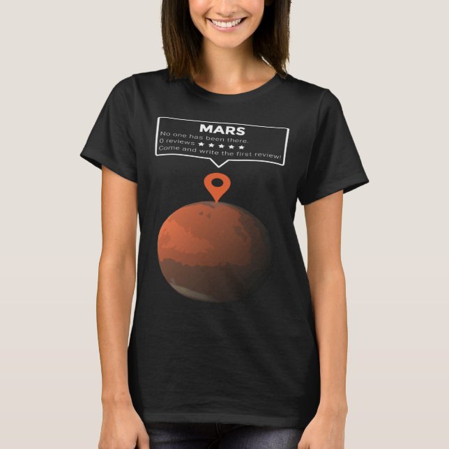 Camiseta Mars Review Maps No One has been here Exploration (Frente)