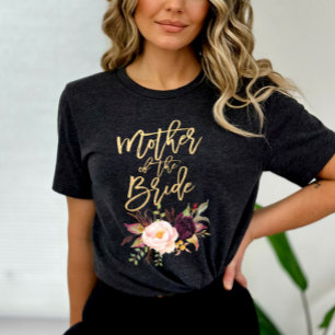 Camiseta Marsala burgundy Mãe Floral do Groom