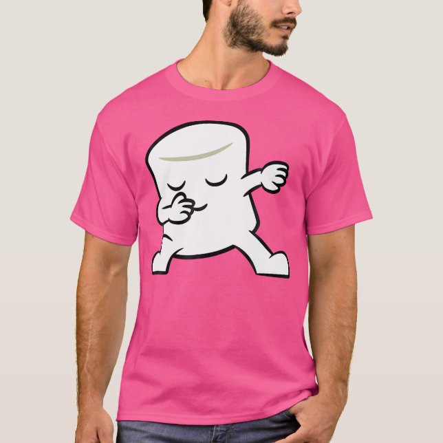 Camiseta Marshmallow Camfire Kawaii, Marshmall de Dabbing (Frente)