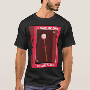 Camiseta Marshmallow - Em caso de vidro quebrado de incêndi