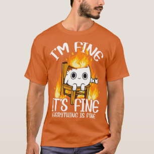 Camiseta Marshmallow Estou Bem Meme Fora Homens Crianças Mu