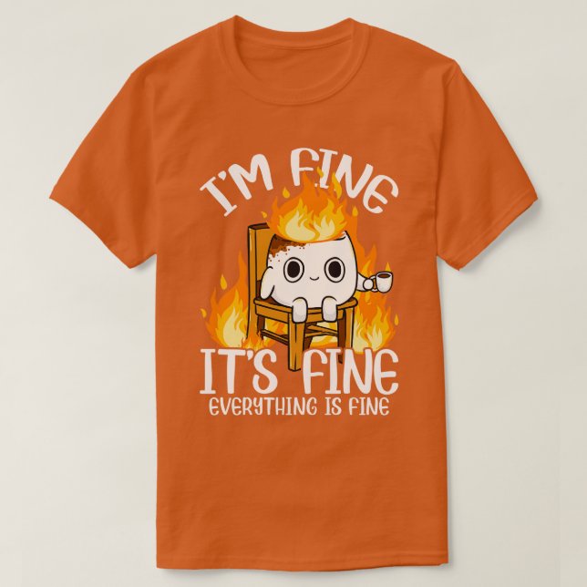 Camiseta Marshmallow Im Fine Memória Outr Homens Crianças M (Frente do Design)
