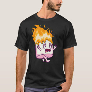 Camiseta Marshmallow On Fire S'mores Acampando Campfire Smo