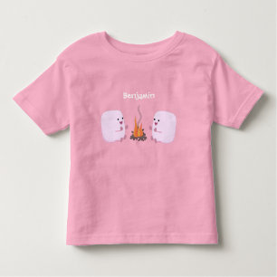 Camiseta Marshmallows cor-de-rosa lindos por desenhos anima