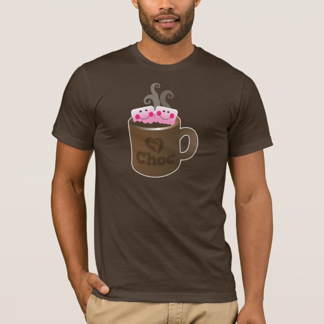Camiseta marshmallows do chocolate quente (Frente)
