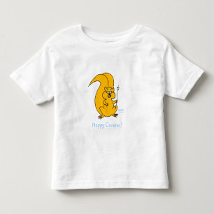 Camiseta Marshmallows: Feliz Camponês de Esquilo de Cartoo
