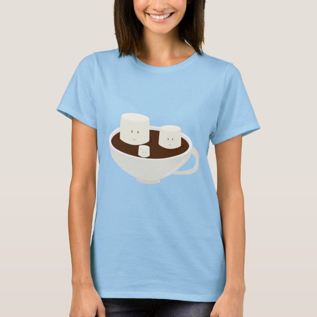 Camiseta Marshmallows no chocolate quente (Frente)