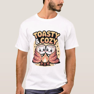 Camiseta Marshmallows Tostados Divertido Acampamento