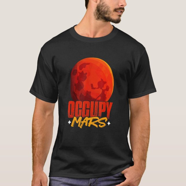 Camiseta Marte de Ciências do Planeta Occupy Mars (Frente)