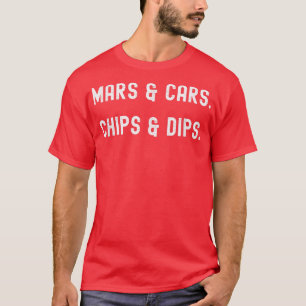 Camiseta Marte E Carros Chips E Dips Engraçado Futuro T-