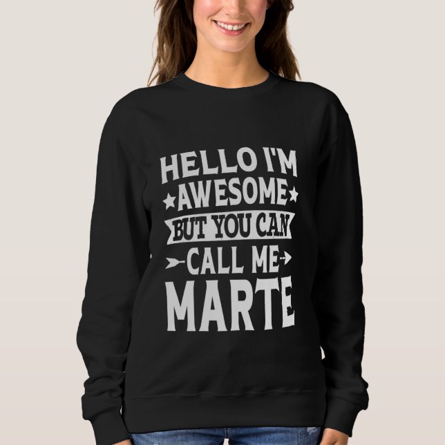 Camiseta Marte Surname Me Chame de Sobrenome da Equipe Mart (Frente)