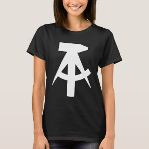 Camiseta Martelo e ideia de bússola GDR Flag