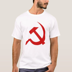 Camiseta Martelo vermelho & foice do estilo clássico no