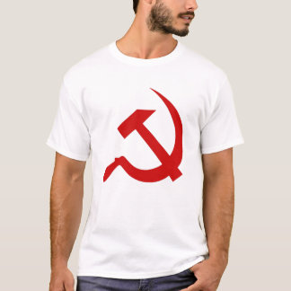 Camiseta Martelo vermelho & foice do estilo clássico no