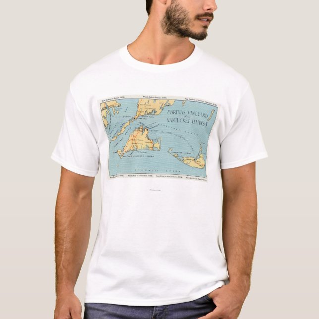 Camiseta Martha's Vineyard & ilhas de Nantucket (Frente)
