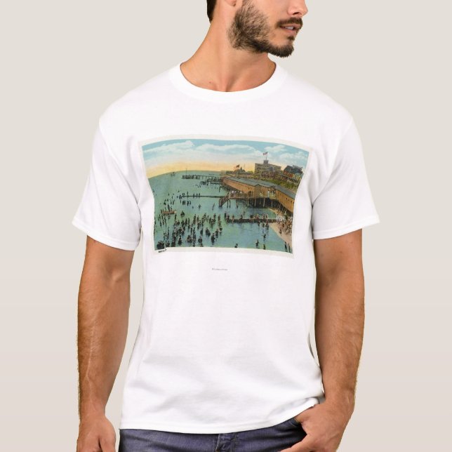 Camiseta Martha's Vineyard, vista aérea da praia (Frente)