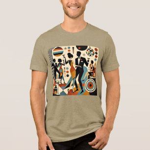 Camiseta Martínis Jazzy Abstratos e Festa de Coquetel Danç