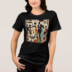 Camiseta Martínis Jazzy Abstratos e Festa de Coquetel Danç