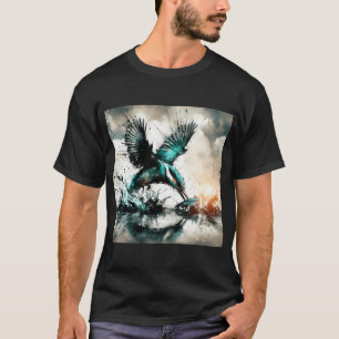 Camiseta Martim-pescador Mergulhando Para Peixes, Arte Gera