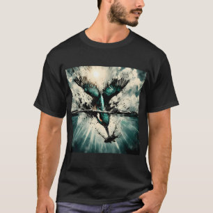 Camiseta Martim-pescador Mergulhando Para Peixes, Arte Gera
