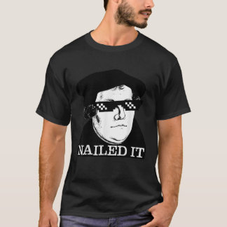 Camiseta Martin Luther Funny Óculos Solares Reforma Gráfico