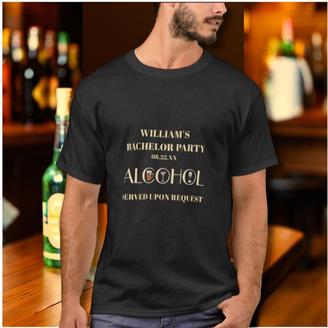 Camiseta Martini de Cerveja e Vinho Única para Despedida de (Criador carregado)