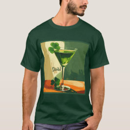 Camiseta Martini de Trevo de Meados do Século Moderno Sláin