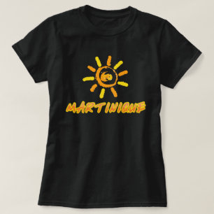 Camiseta Martinica amarelo vivo e laranja