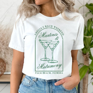 Camiseta Martinis e Matrimônio Festa de Despedida de Soltei