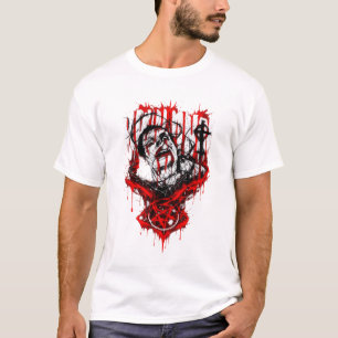 Camiseta Mártir Carmesim – Design de Metal Gothic Horror