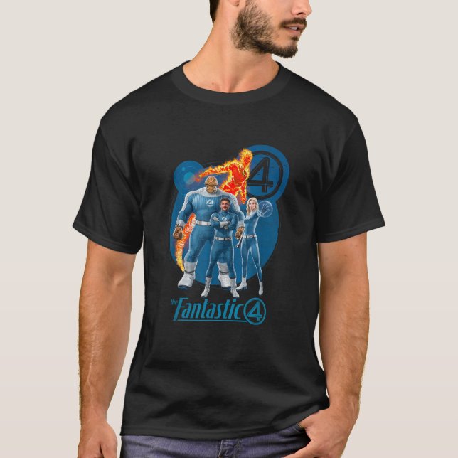 Camiseta Marvel A Fantástica Família Quatro Primeiros Passo (Frente)