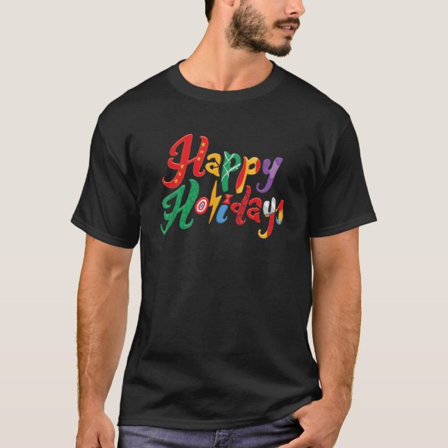 Camiseta Marvel Avengers Happy Holidays  (Frente)