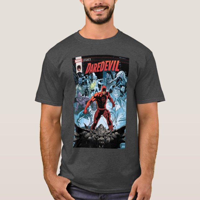 Camiseta Marvel Daredevil Legacy Comic Cover vintage (Frente)