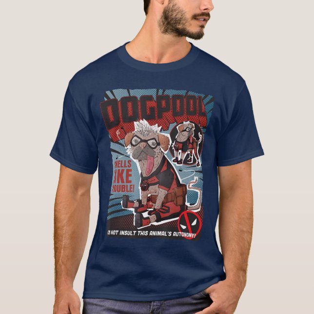 Camiseta Marvel Deadpool Wolverine Dogpool Desenho Comic Bo (Frente)