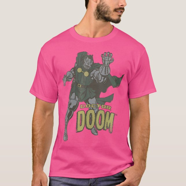 Camiseta Marvel Fantástico Quatro Doutores Doom Retrato Vin (Frente)