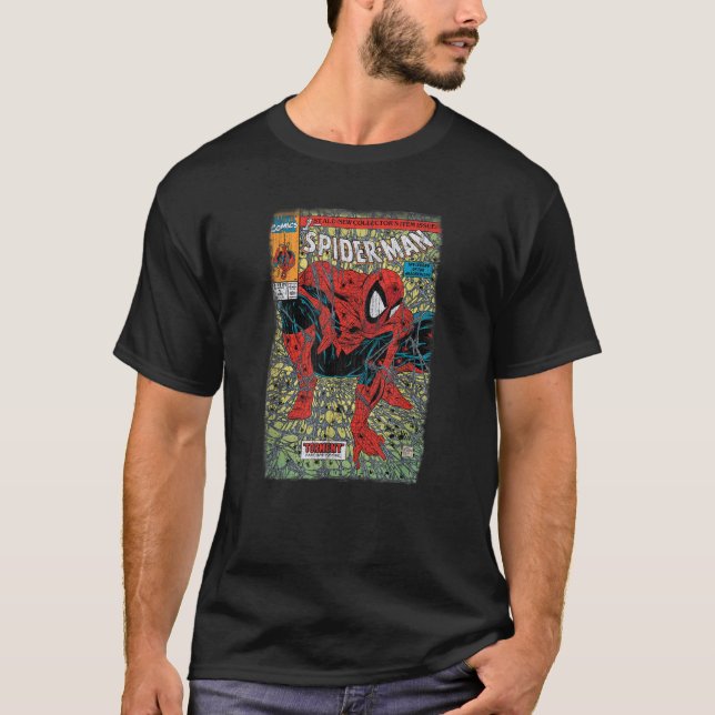 Camiseta Marvel História em quadrinhos Retro Classic Spider (Frente)