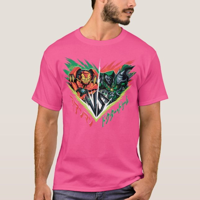 Camiseta Marvel Mech Strike Doctor Doom Vs Iron Man Mech Sp (Frente)